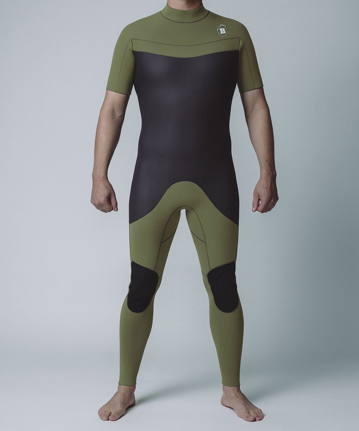 buddyウェットスーツ セミドライスーツ ブラック/オリーブ BUDDY WETSUIT from JAPAN